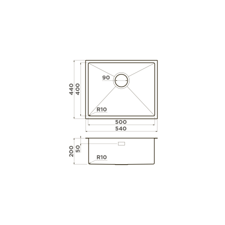 Мойка подстольный монтаж OMOIKIRI Taki 54-U/IF Microdecor in-p нержавеющая сталь