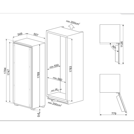 Встраиваемый морозильник SMEG S9F174DND