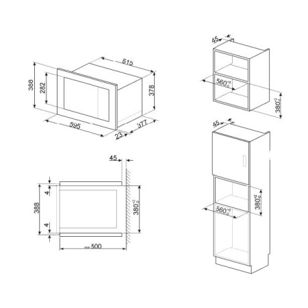 Встраиваемая микроволновая печь SMEG FMI125G