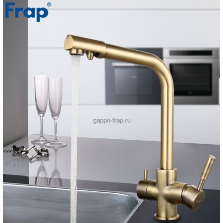 Смеситель 3 в 1 FRAP F4352-4 бронза