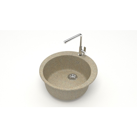 Врезная мойка ZETT lab матовая Модель 5/Q5 песочный d=495