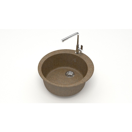 Врезная мойка ZETT lab матовая Модель 5/Q9 терракот d=495