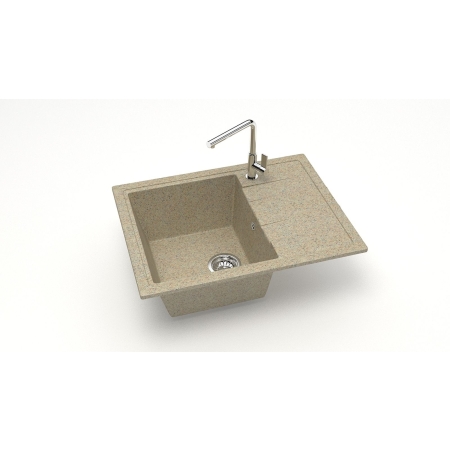 Врезная мойка ZETT lab матовая Модель 150/Q5 песочный 575*470мм