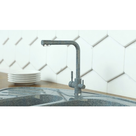 Смеситель 3 в 1 BERGG lab ГЛЯНЕЦ MG-006/Q1 белый лед