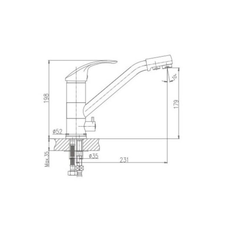 Смеситель 3 в 1 ZETT lab КМ-010/Q4 черный
