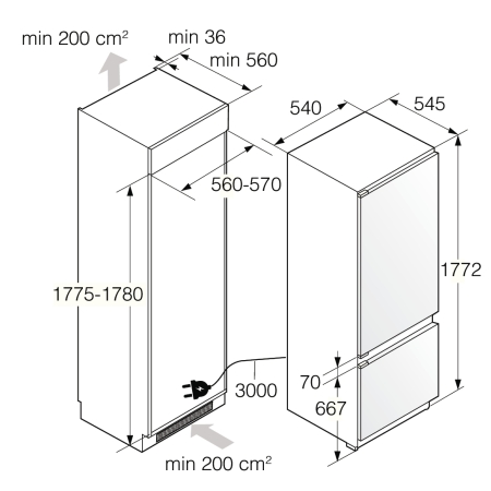 Встраиваемый холодильник ASKO RF31831I - Lucro
