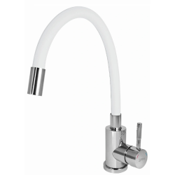 Смеситель TURDUS STEEL 31R PC/white