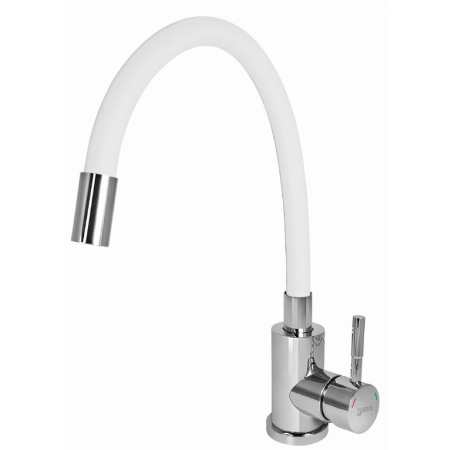 Смеситель TURDUS STEEL 31R PC/white