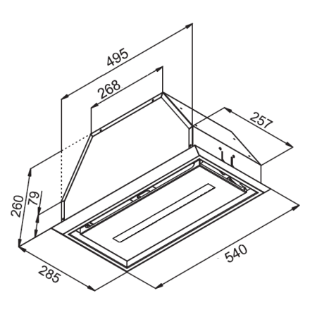Полновстраиваемая вытяжка KUPPERSBERG INBOX 54X
