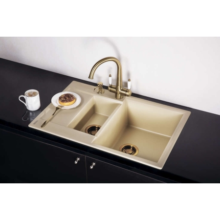 Врезная мойка OMOIKIRI Daisen 78-2-BE ARTGRANIT/ваниль