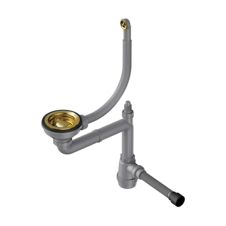 Арматура для одночашевых моек с круглым переливом OMOIKIRI WK-1-R-G золото