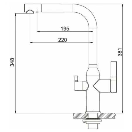 Смеситель 3 в 1 Gappo G4399-4 нержавеющая сталь