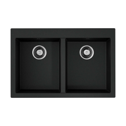 Врезная мойка OMOIKIRI Bosen 80-2-BL Tetogranit/чёрный