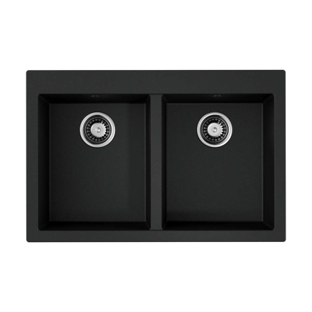 Врезная мойка OMOIKIRI Bosen 80-2-BL Tetogranit/чёрный