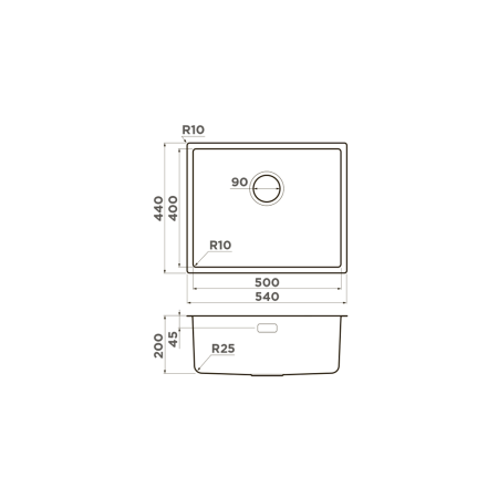 Мойка подстольный монтаж OMOIKIRI Tadzava 54-U/I Ultra IN нержавеющая сталь