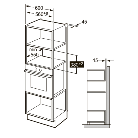 Встраиваемая микроволновая печь KUPPERSBERG HMW650BL