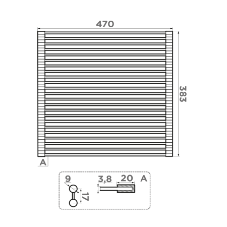 Ролл-мат для мойки OMOIKIRI ROLL-03-IN нержаеющая сталь/черный