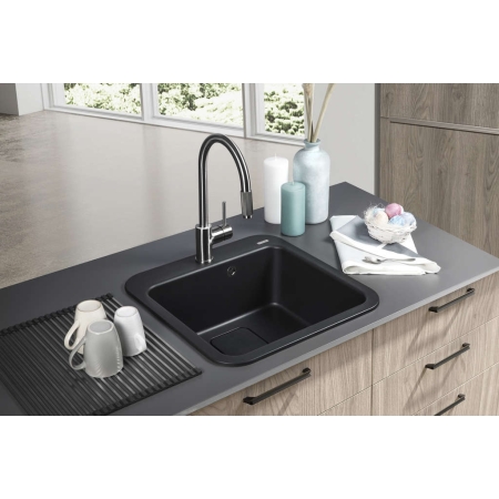 Врезная мойка OMOIKIRI Tasogare 51-BL ARTGRANIT/черный