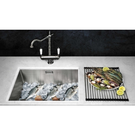 Мойка подстольный монтаж OMOIKIRI Taki 49-U/IF-GM вороненая сталь