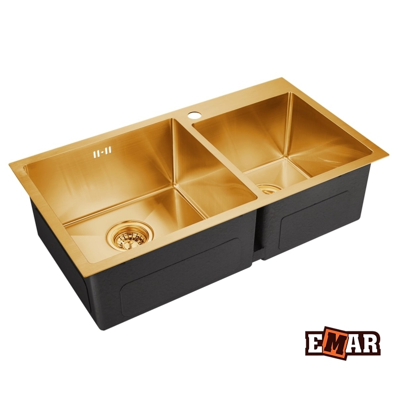 Врезная мойка EMAR EMB-210 PVD Nano Golden - Lucro